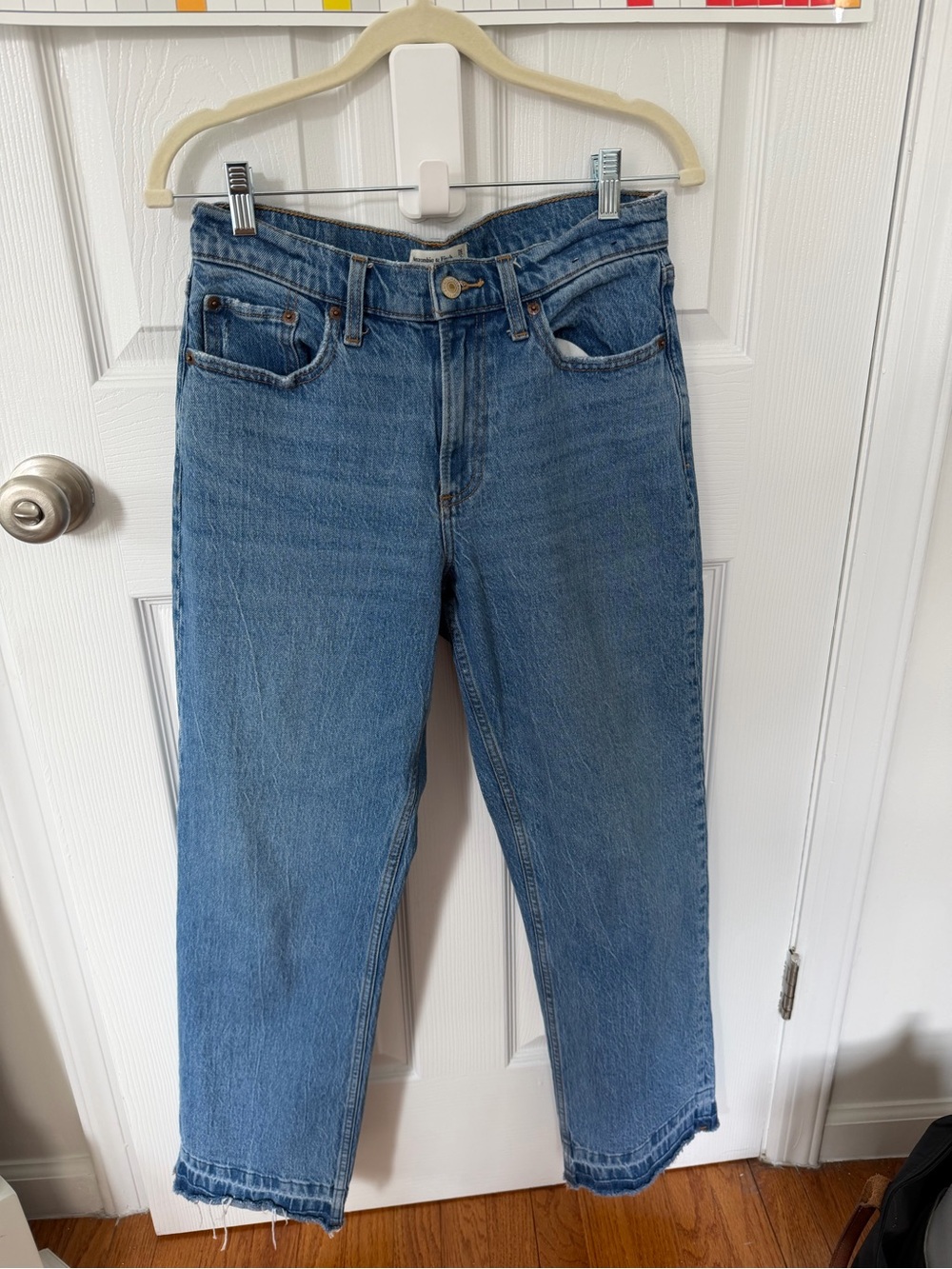 Abercrombie & Fitch Medium Blue Straight-Leg Jeans